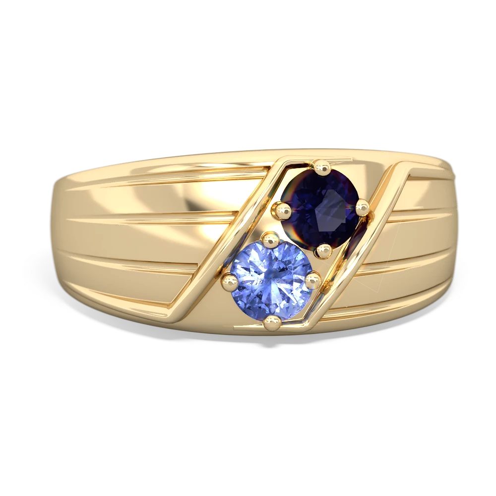 Sapphire Men's Streamline 14K Yellow Gold ring R0460