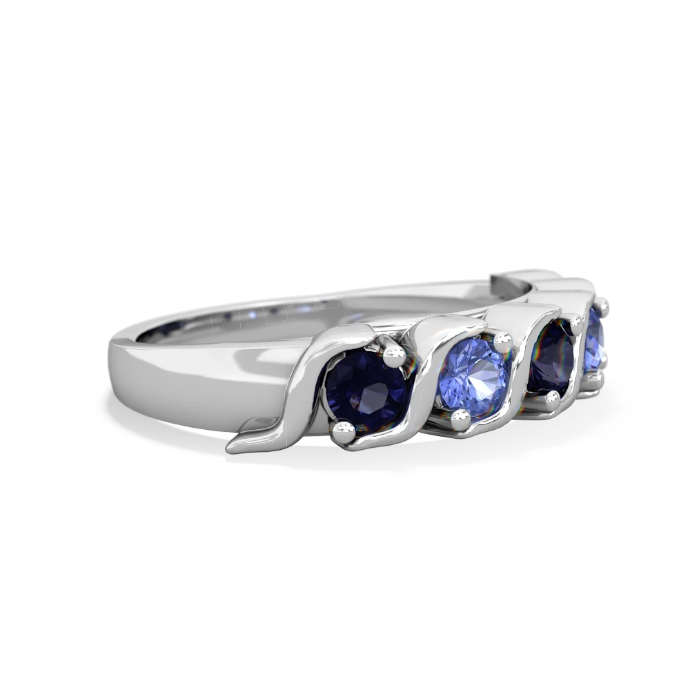 Sapphire Anniversary Band 14K White Gold ring R2089