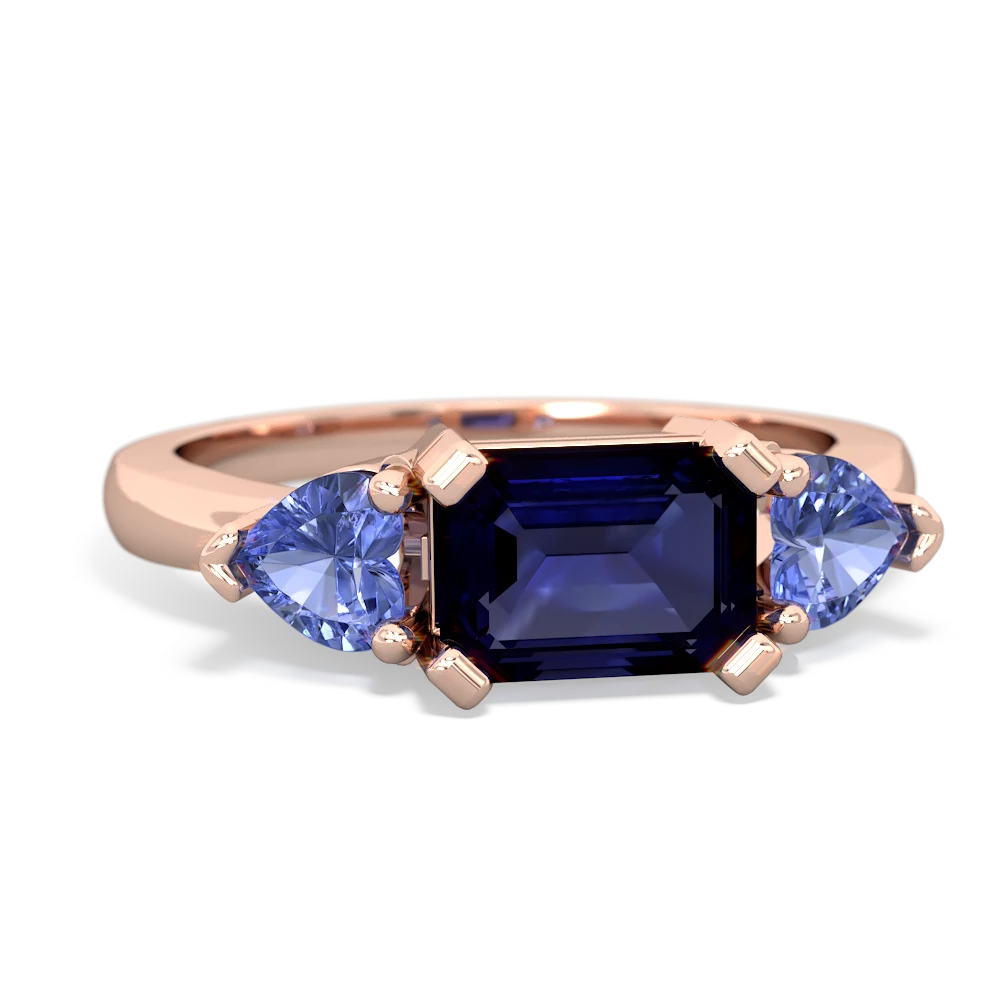 Sapphire Three Stone 14K Rose Gold ring R5235