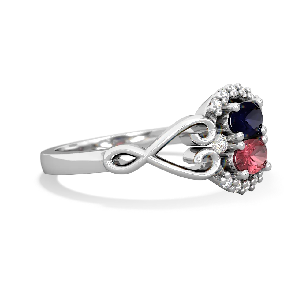 Sapphire Love Nest 14K White Gold ring R5860