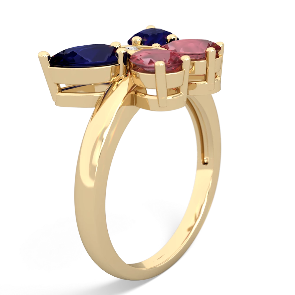 Sapphire Butterfly 14K Yellow Gold ring R2215