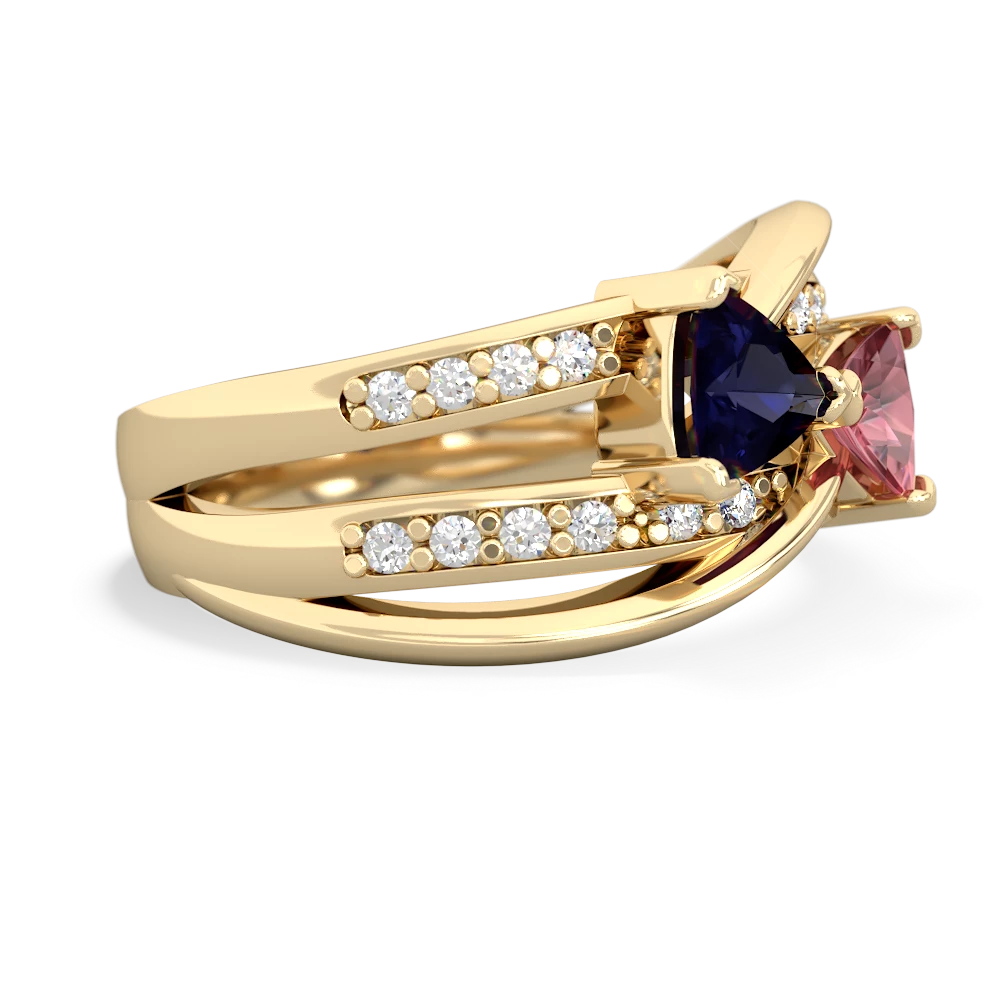 Sapphire Bowtie 14K Yellow Gold ring R2360