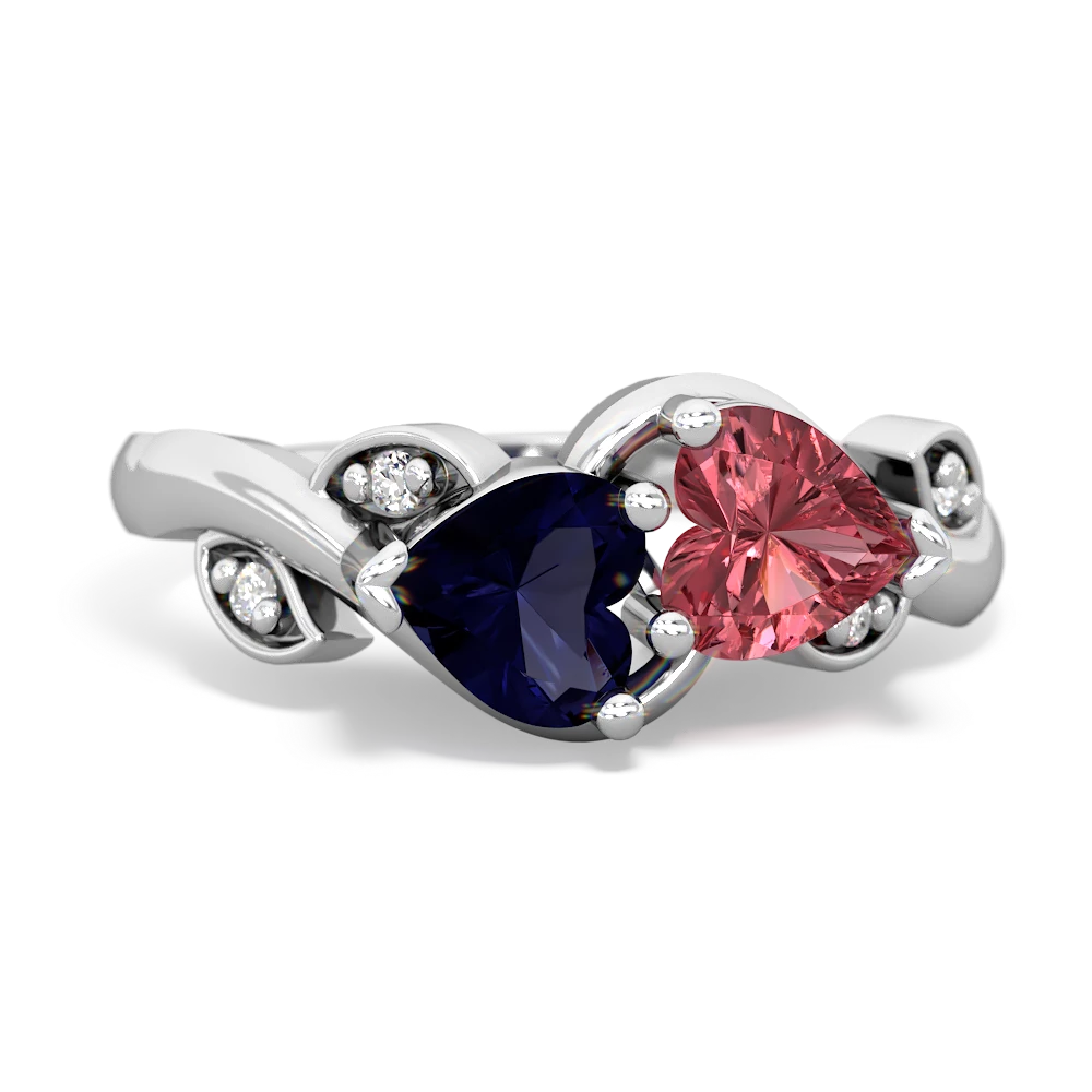 Sapphire Floral Elegance 14K White Gold ring R5790