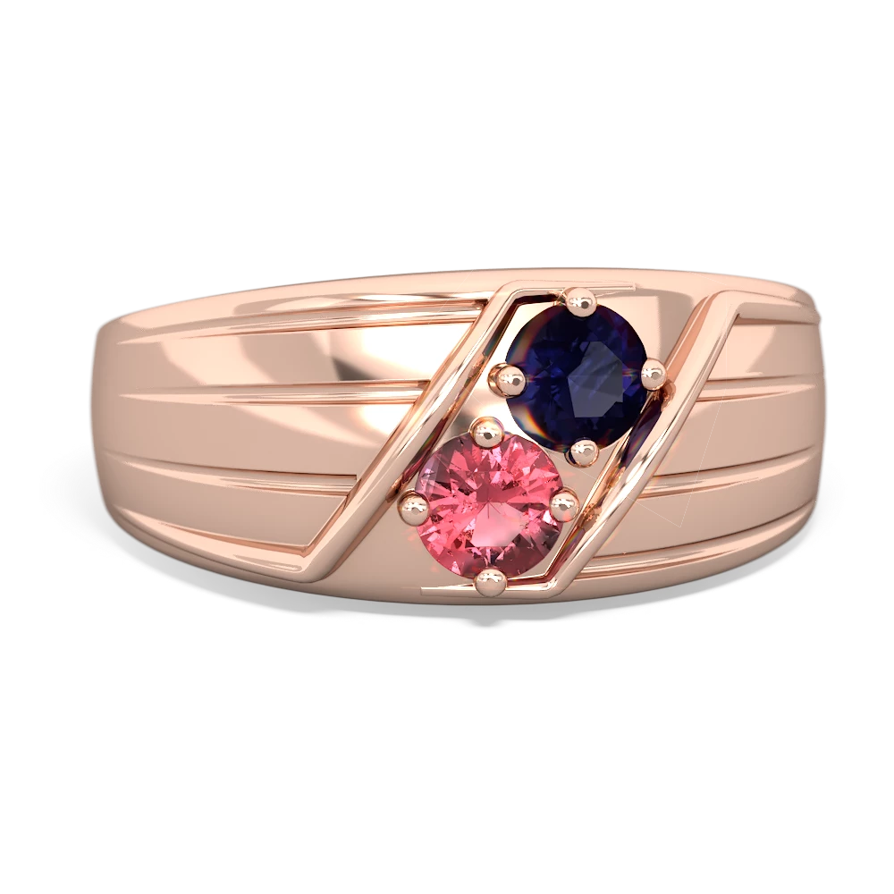 Sapphire Men's Streamline 14K Rose Gold ring R0460