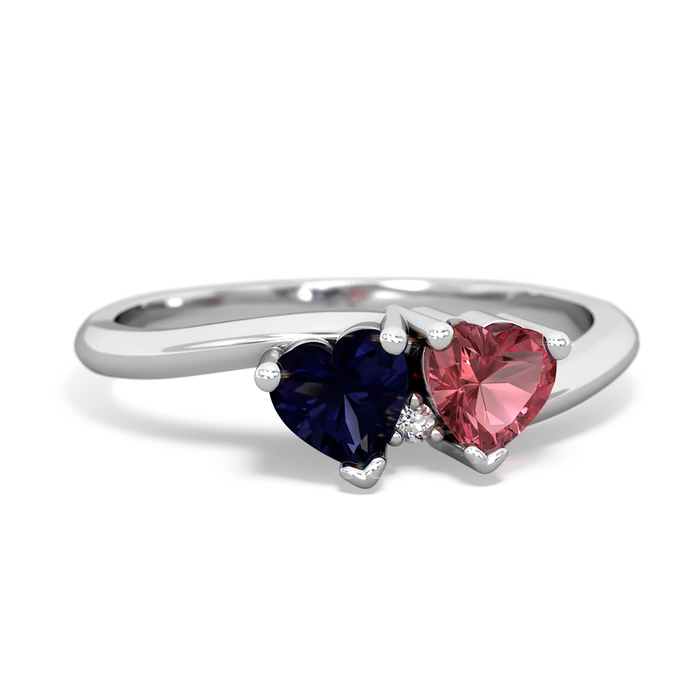 Sapphire Sweethearts 14K White Gold ring R5260