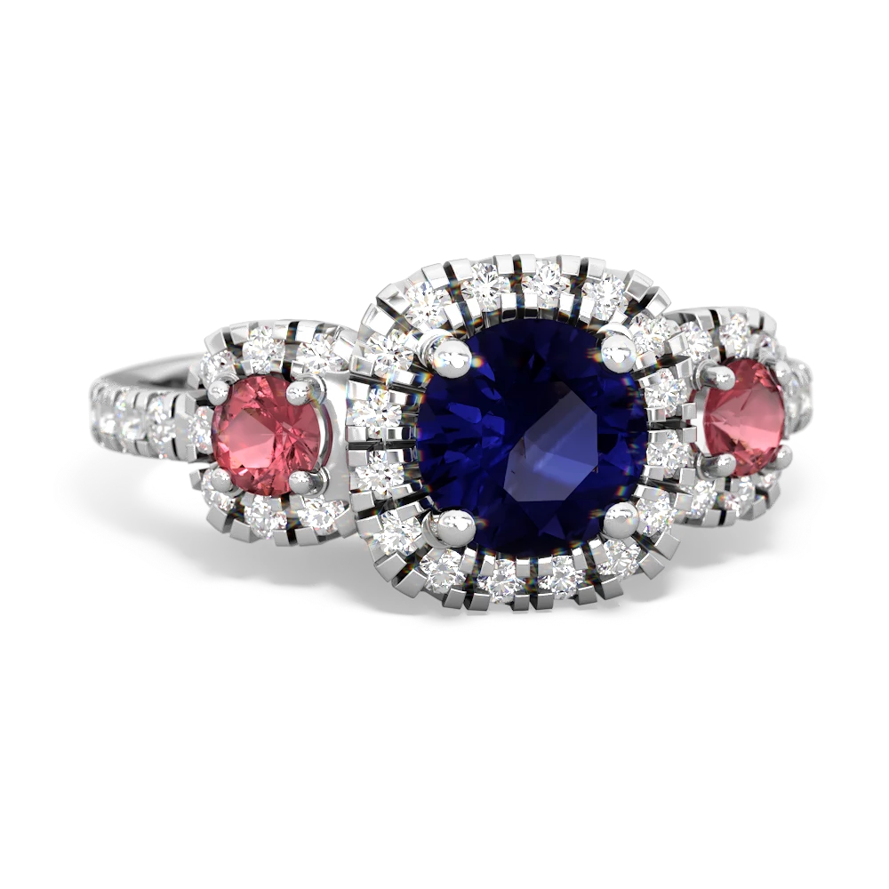 Sapphire Regal Halo 14K White Gold ring R5350