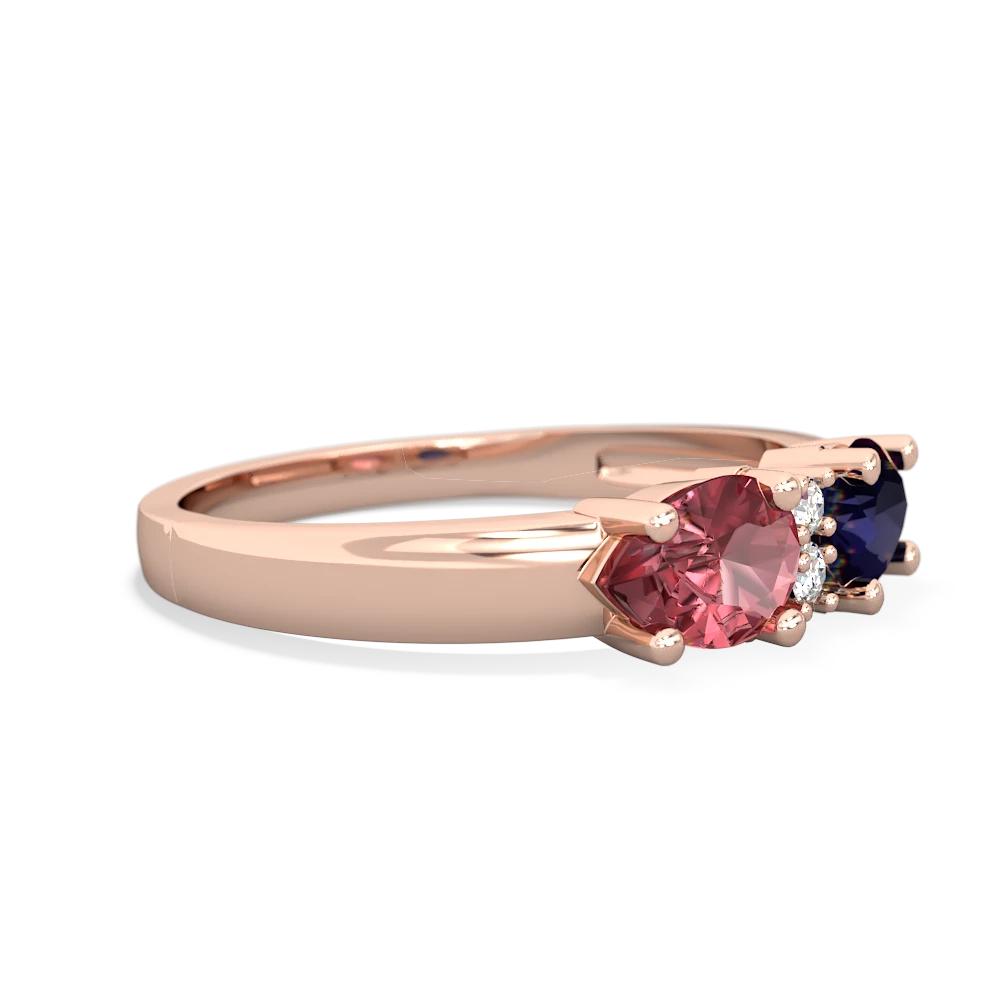 Sapphire Pear Bowtie 14K Rose Gold ring R0865