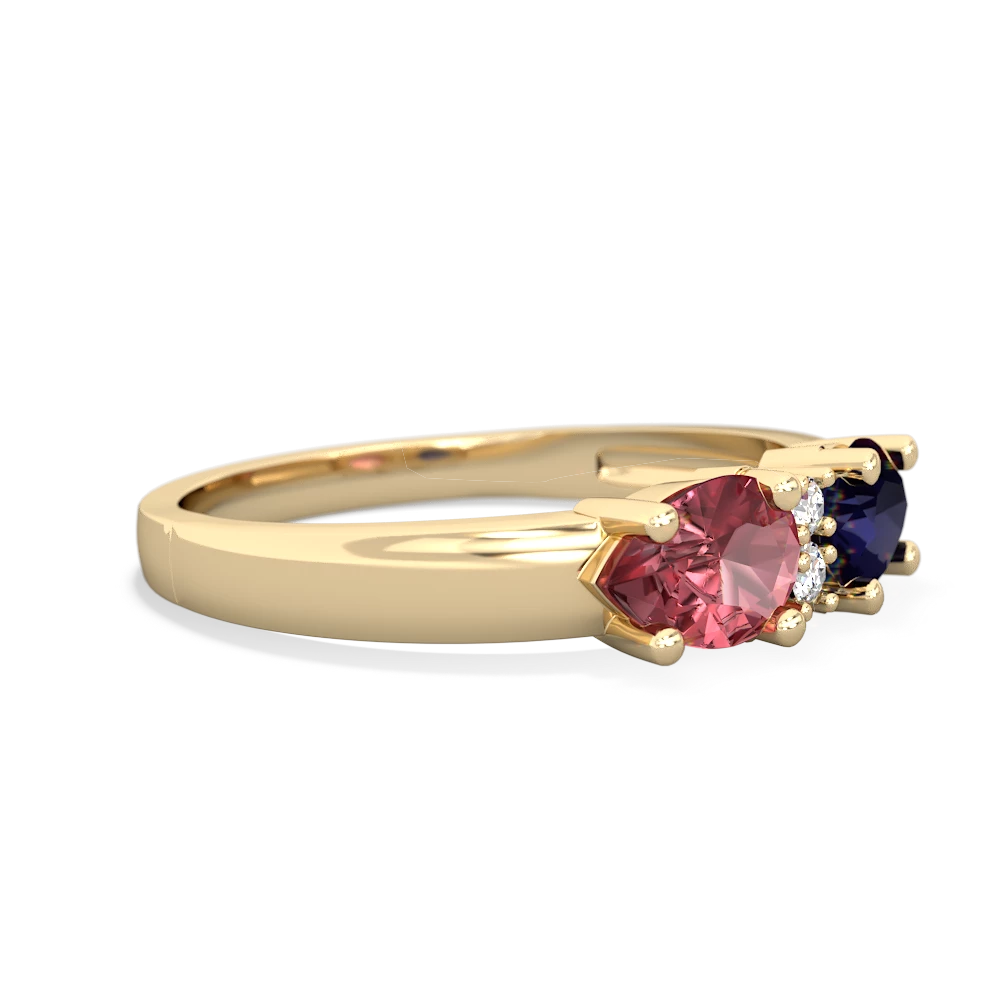 Sapphire Pear Bowtie 14K Yellow Gold ring R0865