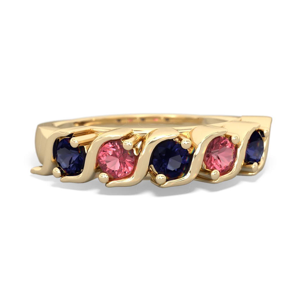 Sapphire Anniversary Band 14K Yellow Gold ring R2089