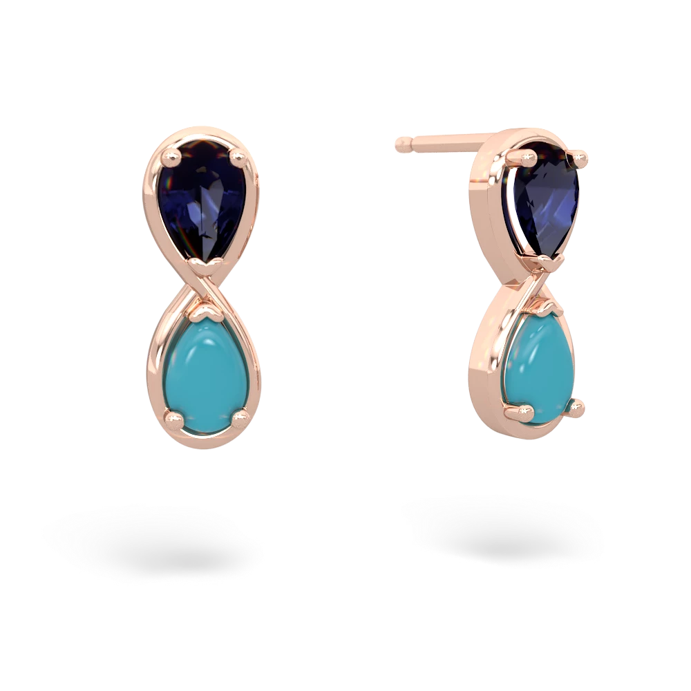 Sapphire Infinity 14K Rose Gold earrings E5050