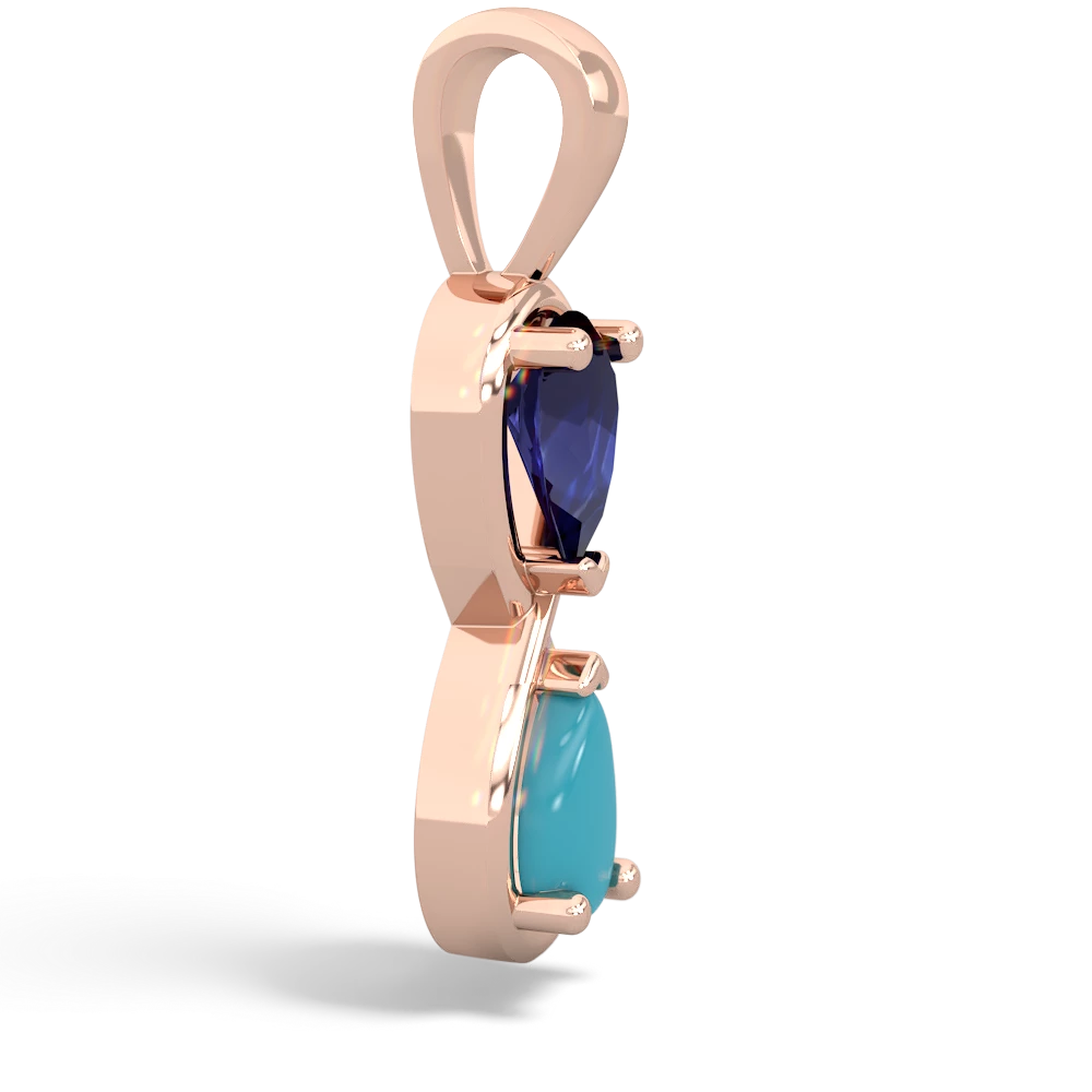 Sapphire Infinity 14K Rose Gold pendant P5050