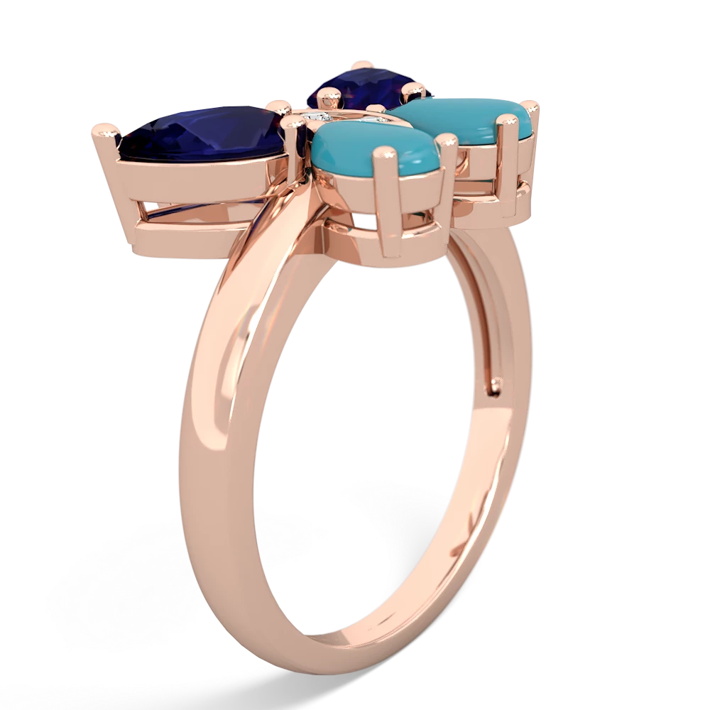 Sapphire Butterfly 14K Rose Gold ring R2215