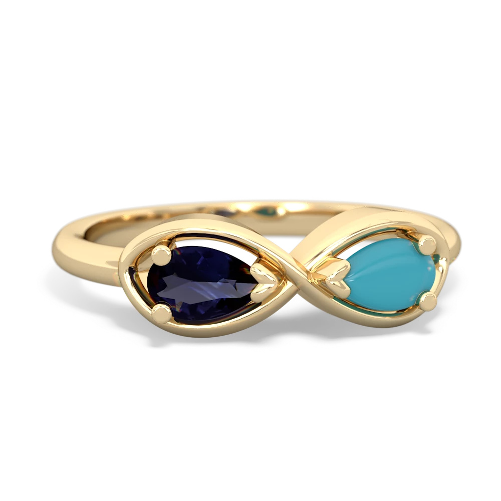 Sapphire Infinity 14K Yellow Gold ring R5050