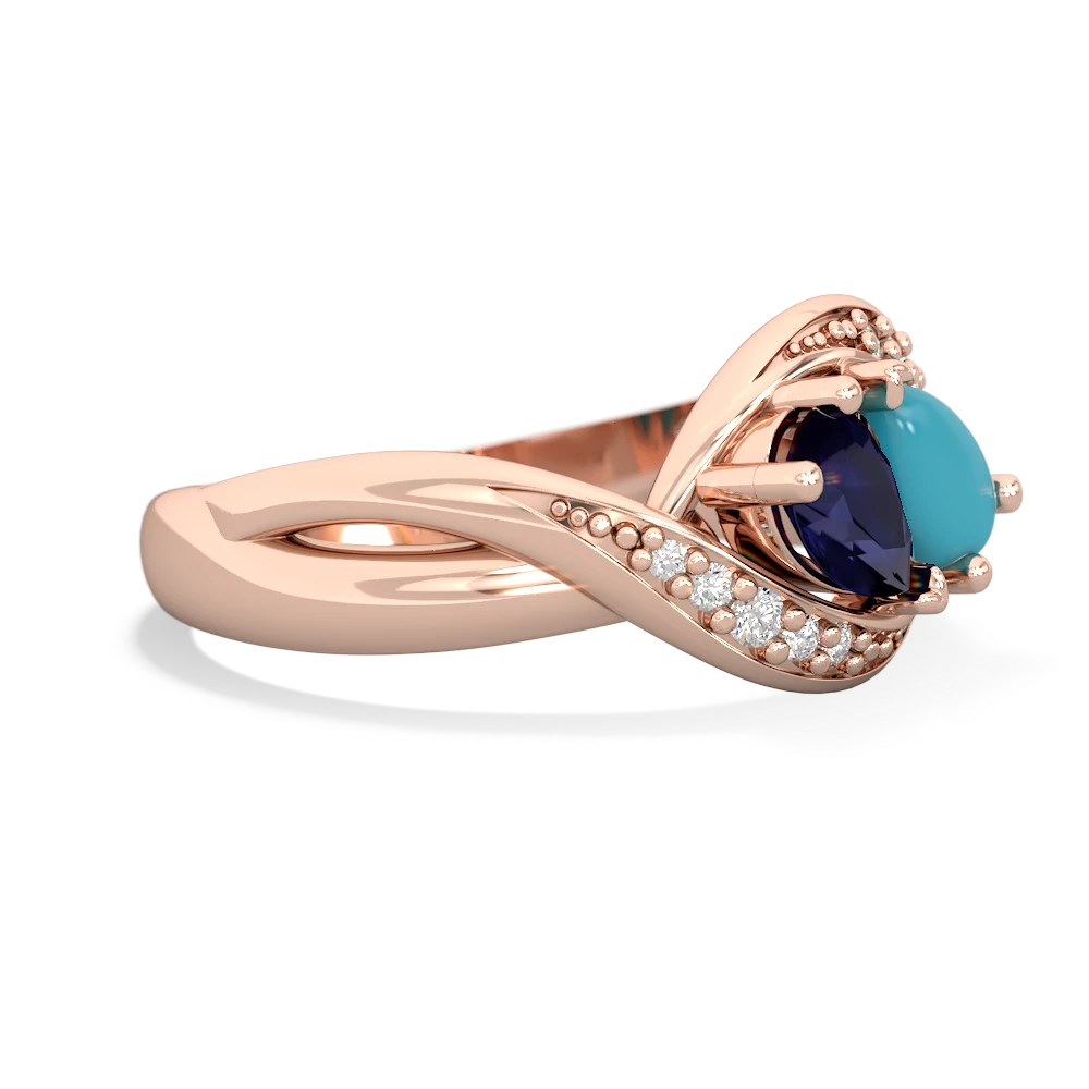 Sapphire Summer Winds 14K Rose Gold ring R5342