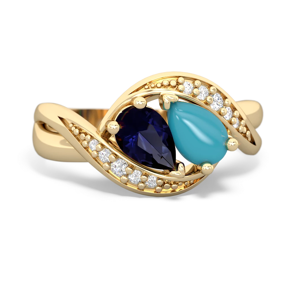 Sapphire Summer Winds 14K Yellow Gold ring R5342