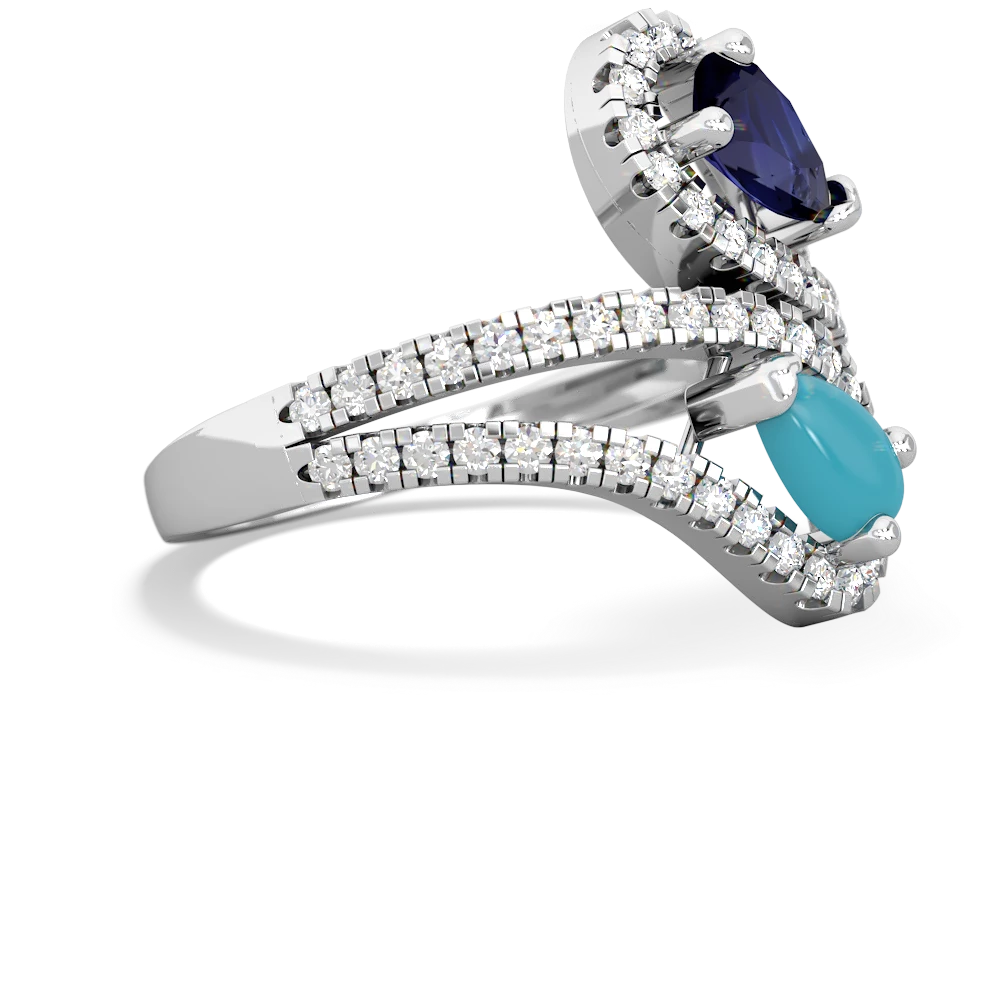 Sapphire Diamond Dazzler 14K White Gold ring R3000