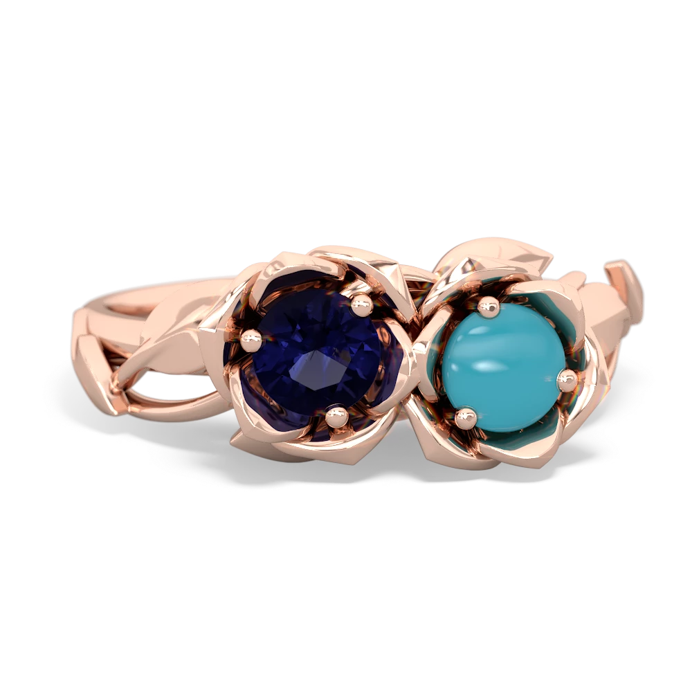 Sapphire Rose Garden 14K Rose Gold ring R5510