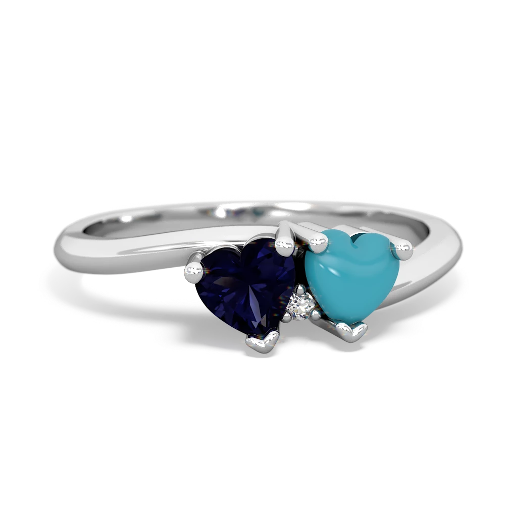 Sapphire Sweethearts 14K White Gold ring R5260