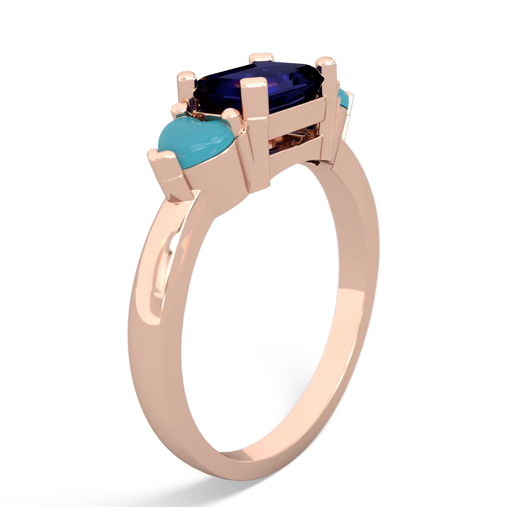 Sapphire Three Stone 14K Rose Gold ring R5235