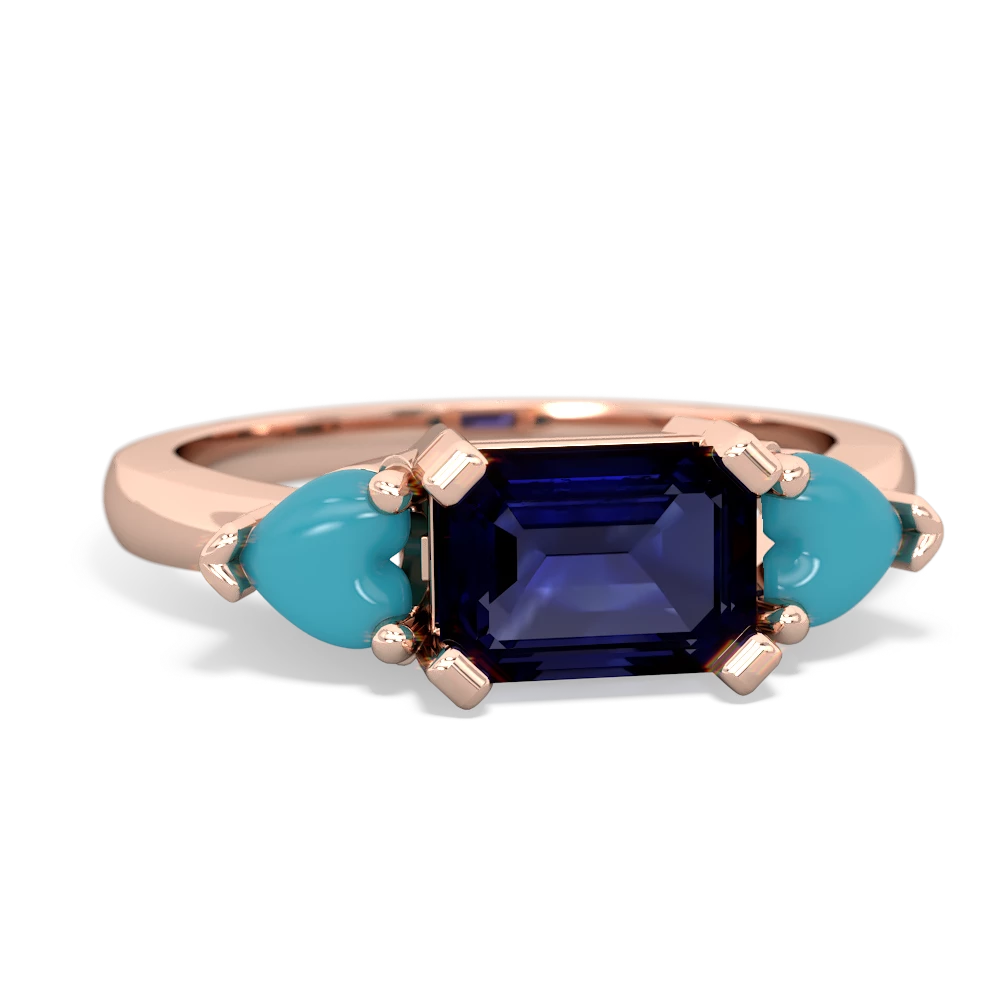 Sapphire Three Stone 14K Rose Gold ring R5235