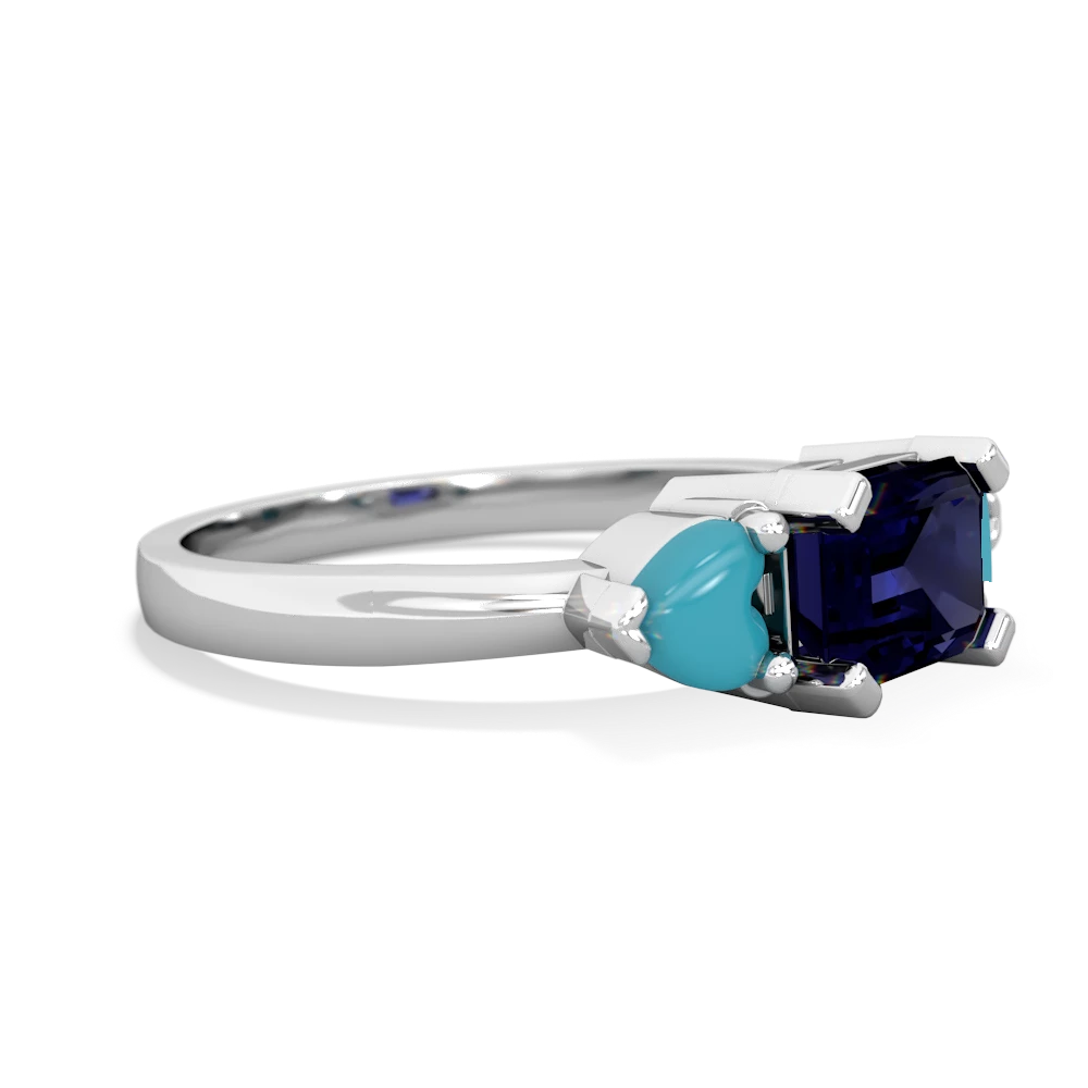 Sapphire Three Stone 14K White Gold ring R5235