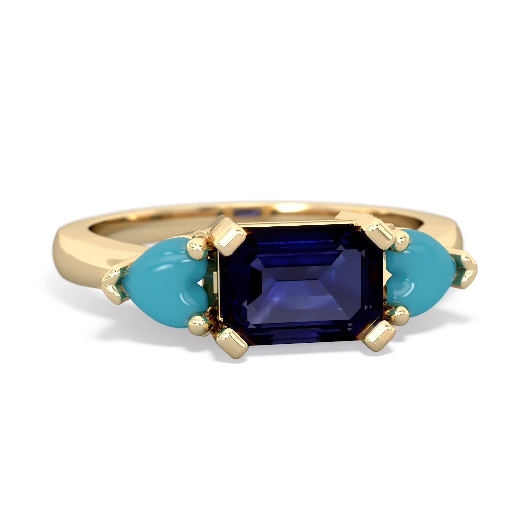 Sapphire Three Stone 14K Yellow Gold ring R5235