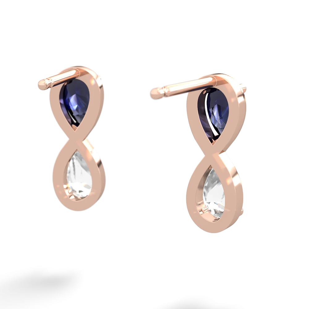 Sapphire Infinity 14K Rose Gold earrings E5050