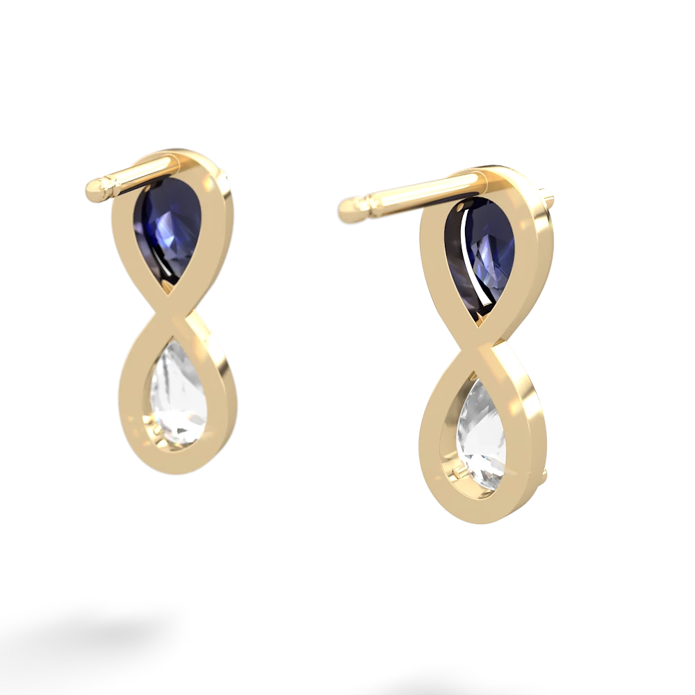 Sapphire Infinity 14K Yellow Gold earrings E5050