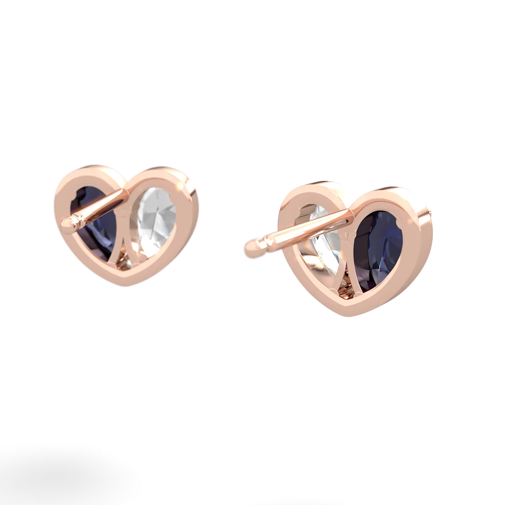 Sapphire 'Our Heart' 14K Rose Gold earrings E5072