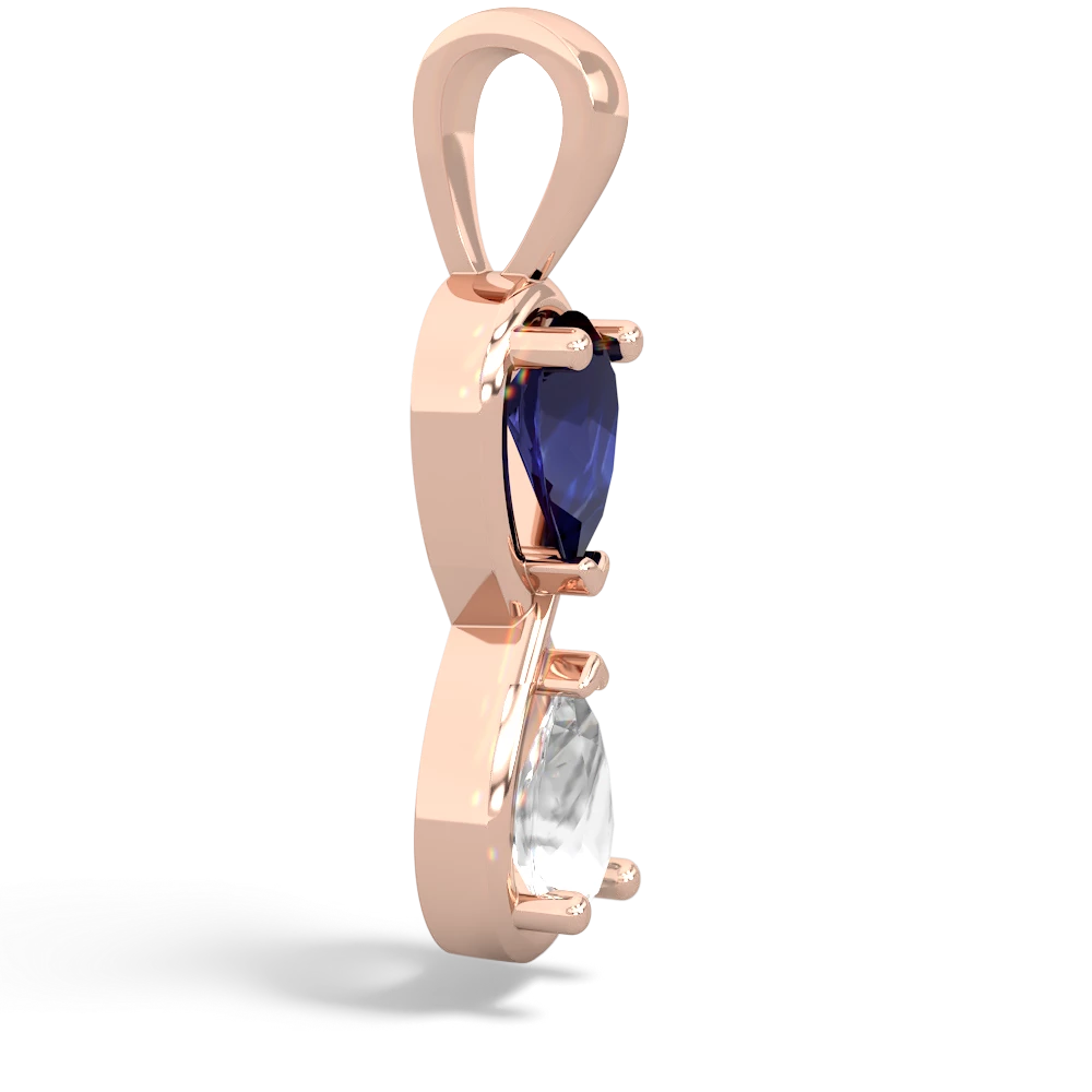 Sapphire Infinity 14K Rose Gold pendant P5050