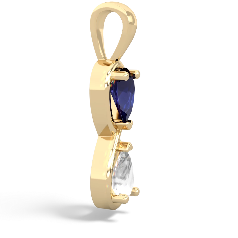 Sapphire Infinity 14K Yellow Gold pendant P5050