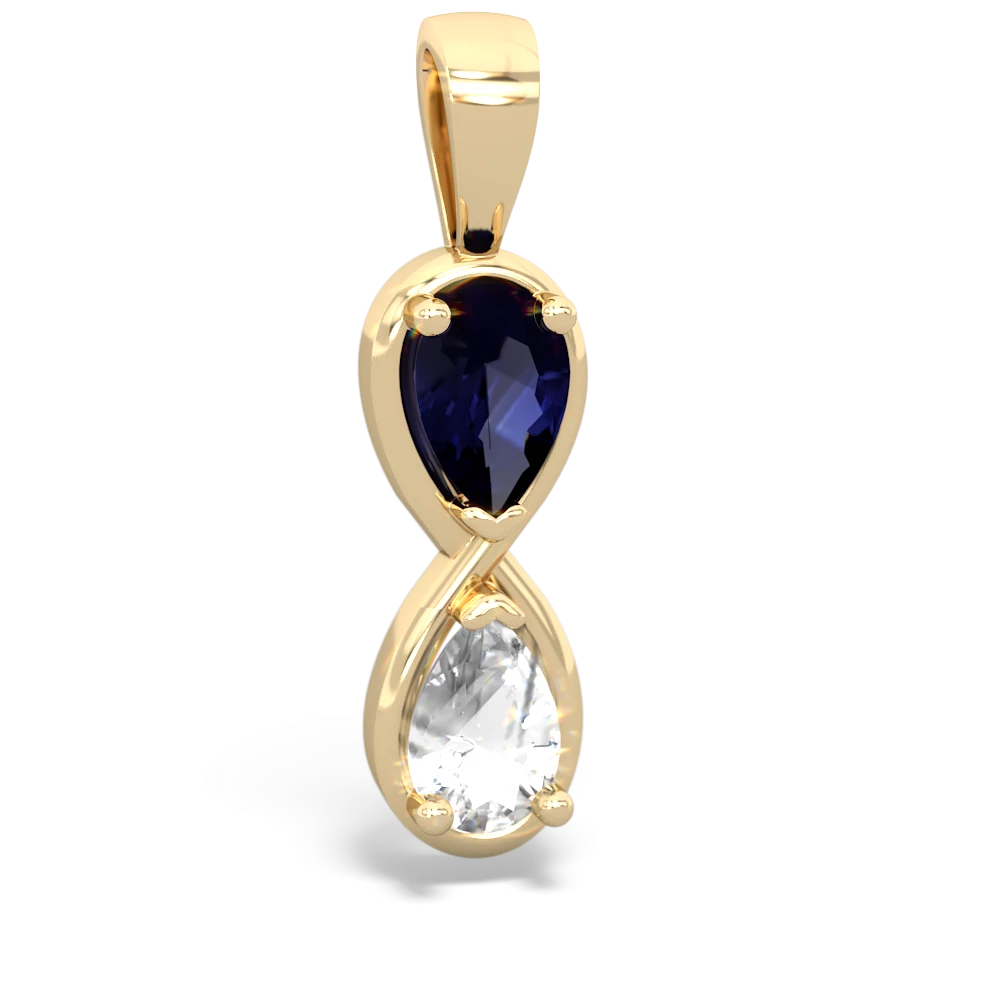 Sapphire Infinity 14K Yellow Gold pendant P5050