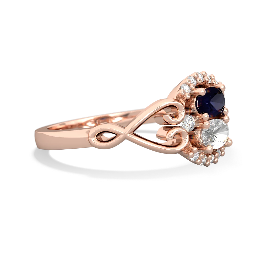 Sapphire Love Nest 14K Rose Gold ring R5860