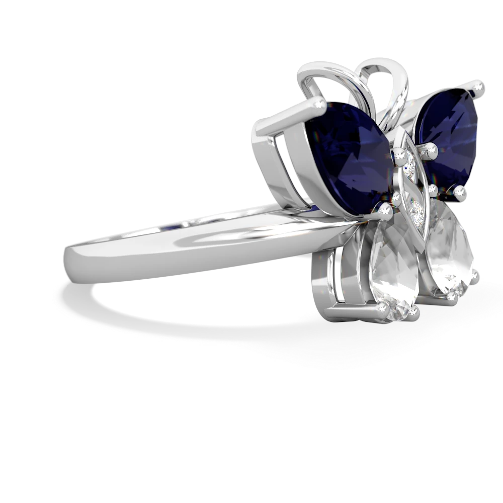 Sapphire Butterfly 14K White Gold ring R2215