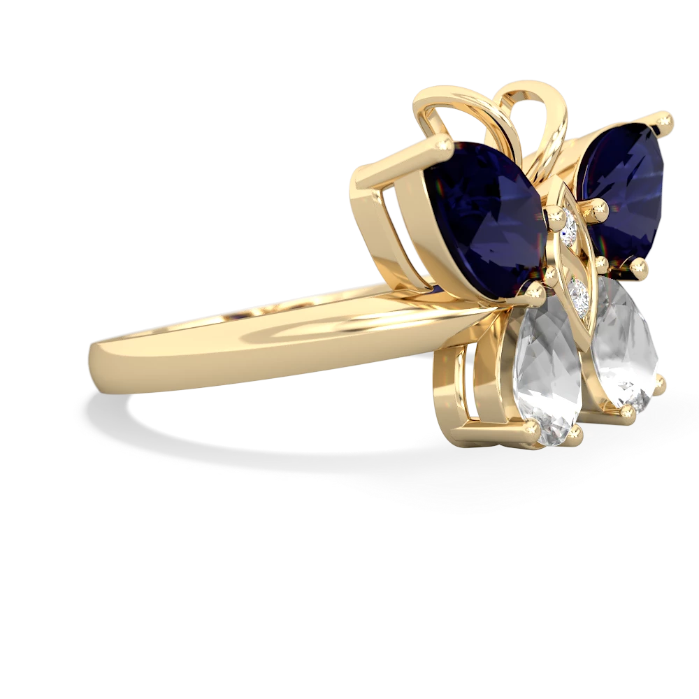 Sapphire Butterfly 14K Yellow Gold ring R2215