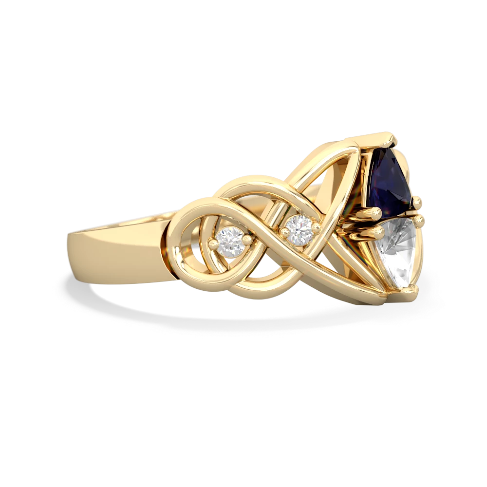 Sapphire Keepsake Celtic Knot 14K Yellow Gold ring R5300