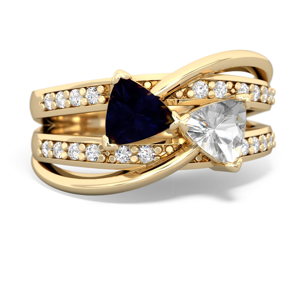 Sapphire Bowtie 14K Yellow Gold ring R2360