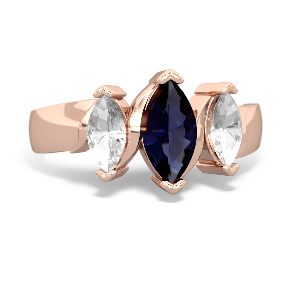 Sapphire Three Peeks 14K Rose Gold ring R2433