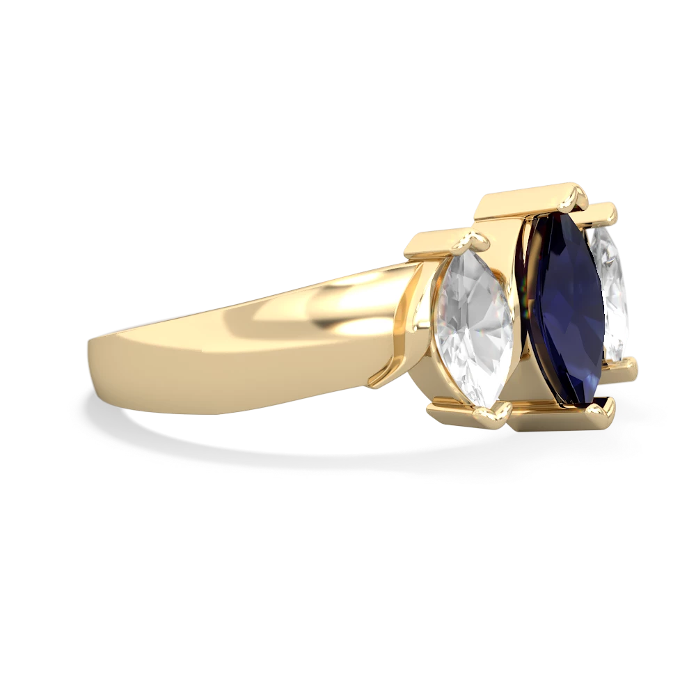 Sapphire Three Peeks 14K Yellow Gold ring R2433