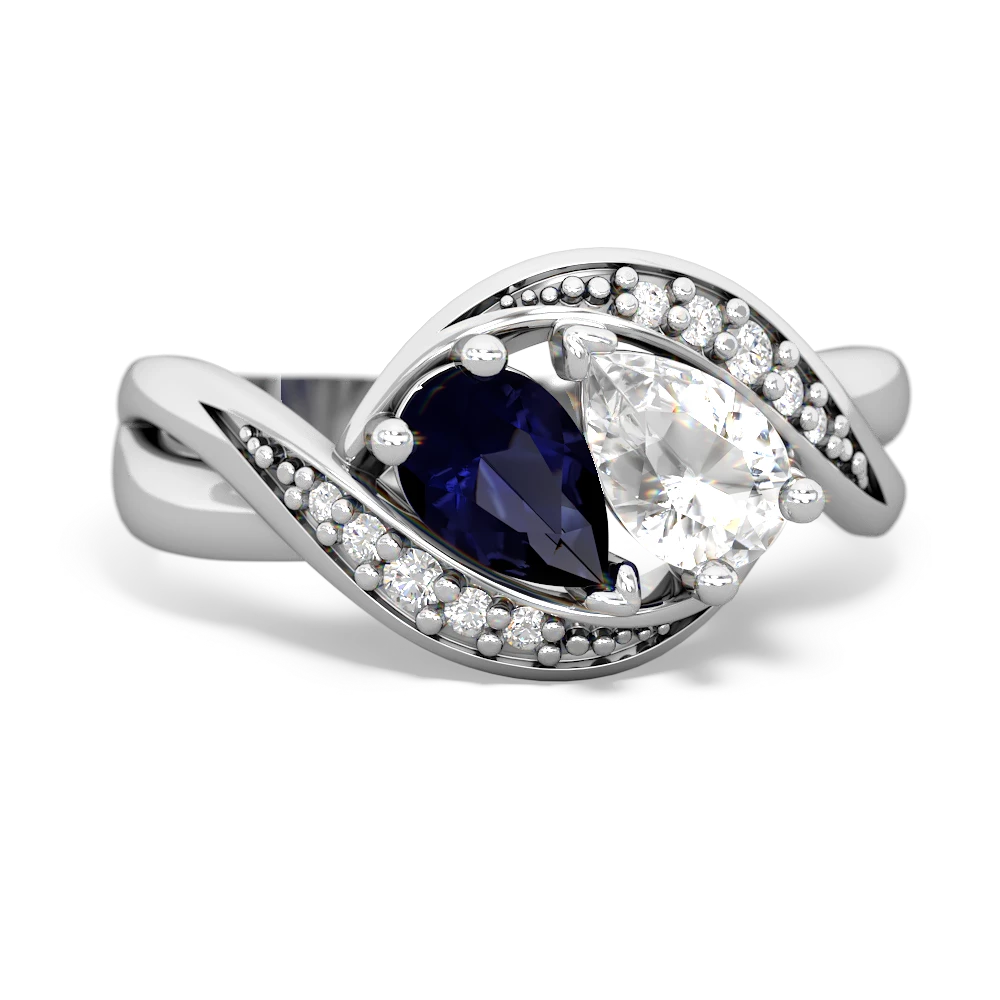 Sapphire Summer Winds 14K White Gold ring R5342