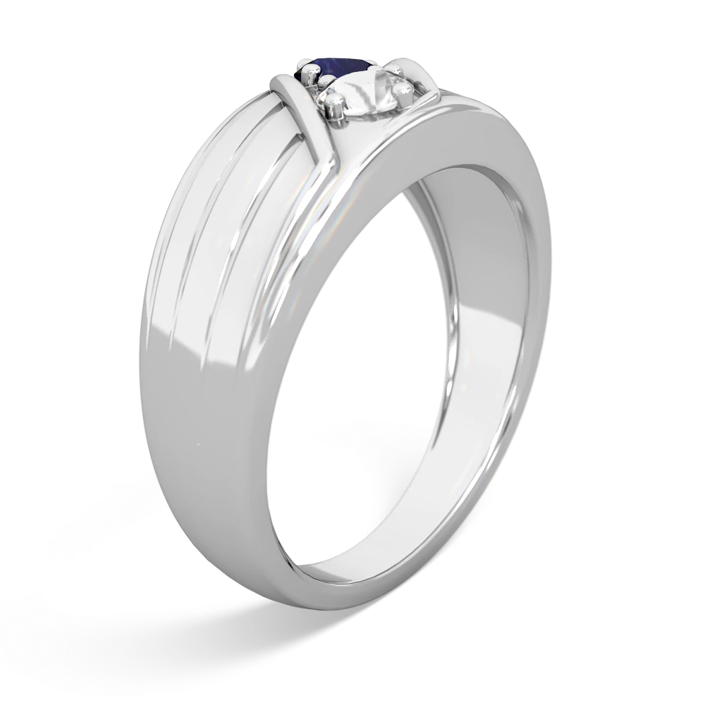 Sapphire Men's Streamline 14K White Gold ring R0460