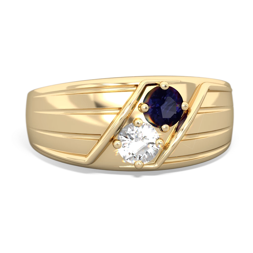 Sapphire Men's Streamline 14K Yellow Gold ring R0460