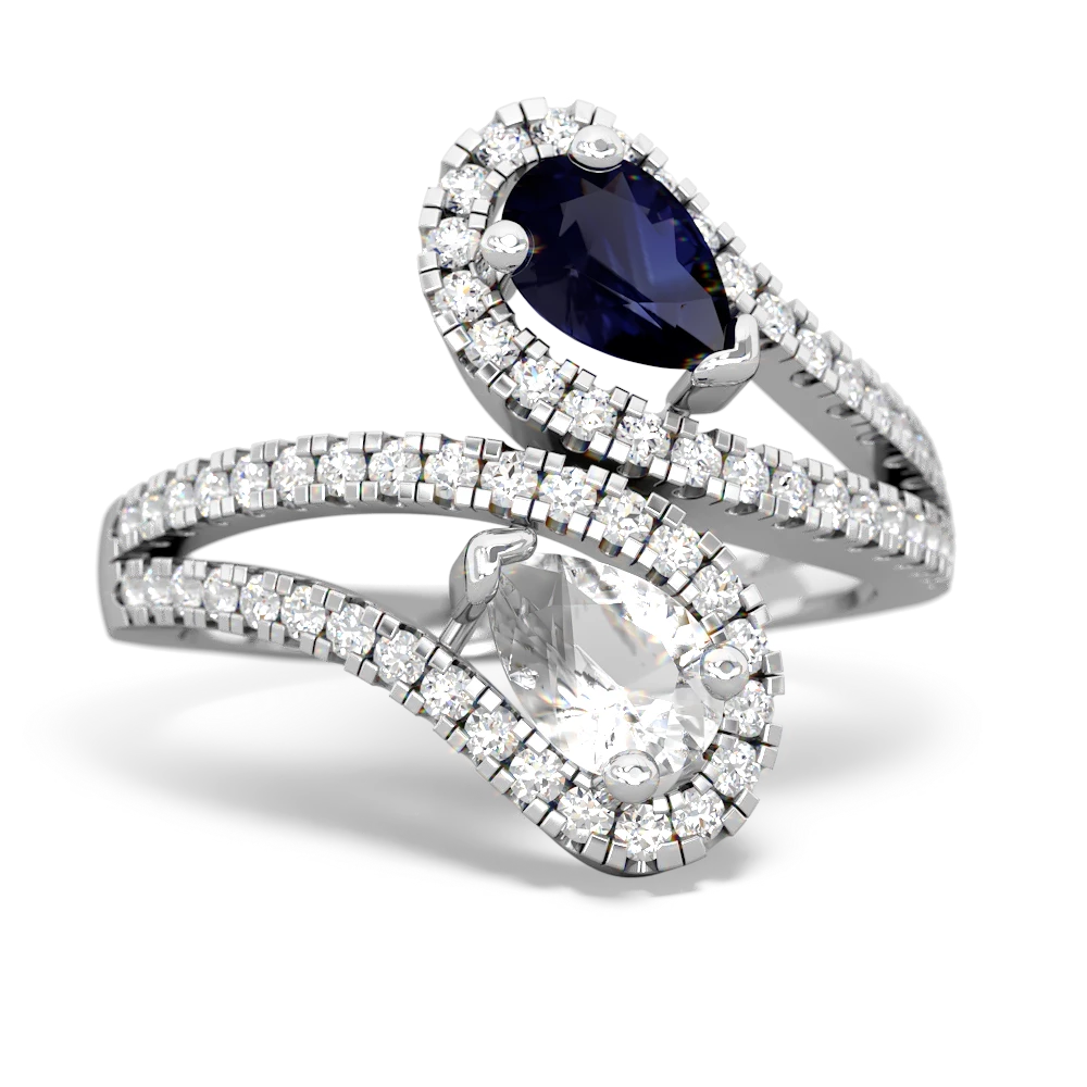 Sapphire Diamond Dazzler 14K White Gold ring R3000