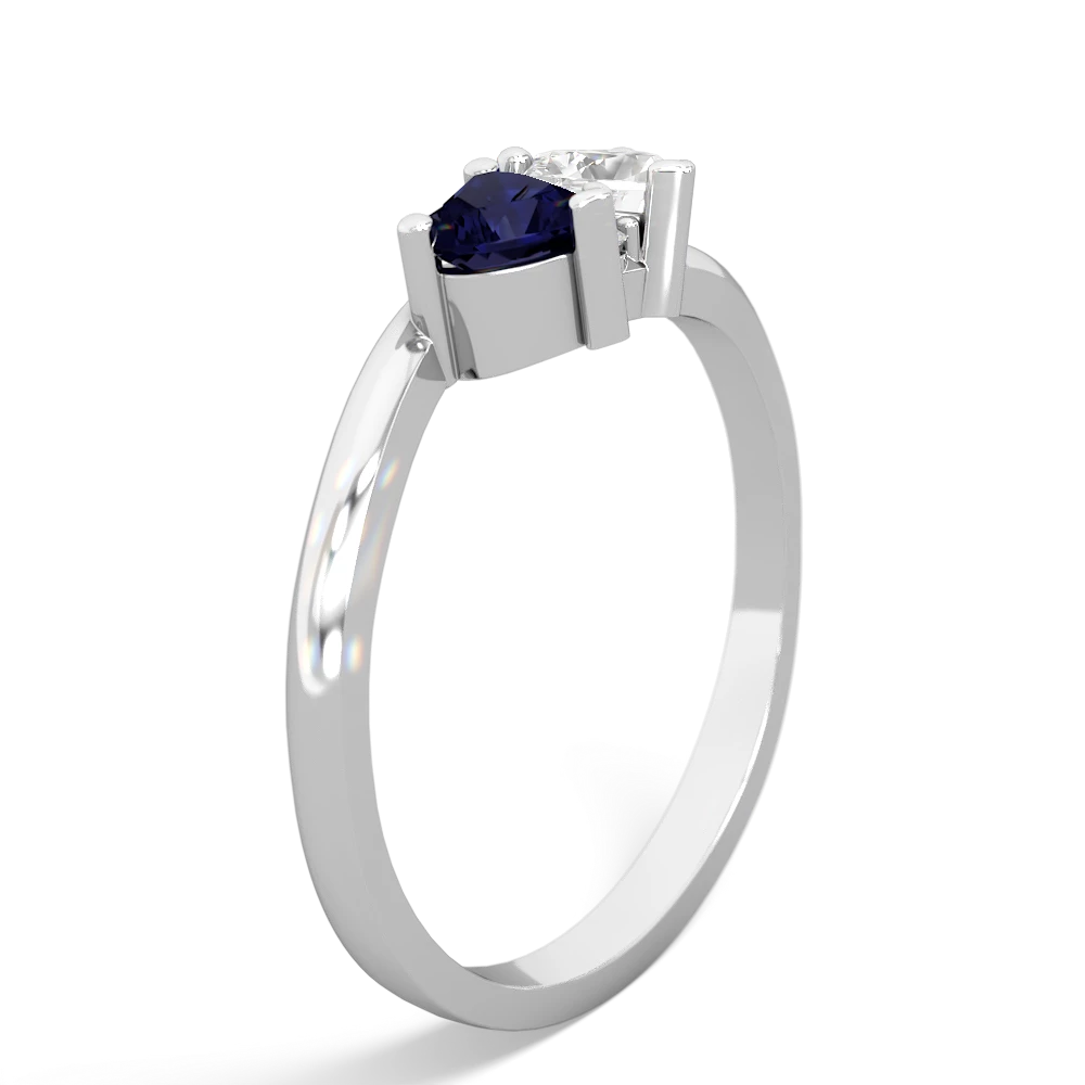 Sapphire Sweethearts 14K White Gold ring R5260