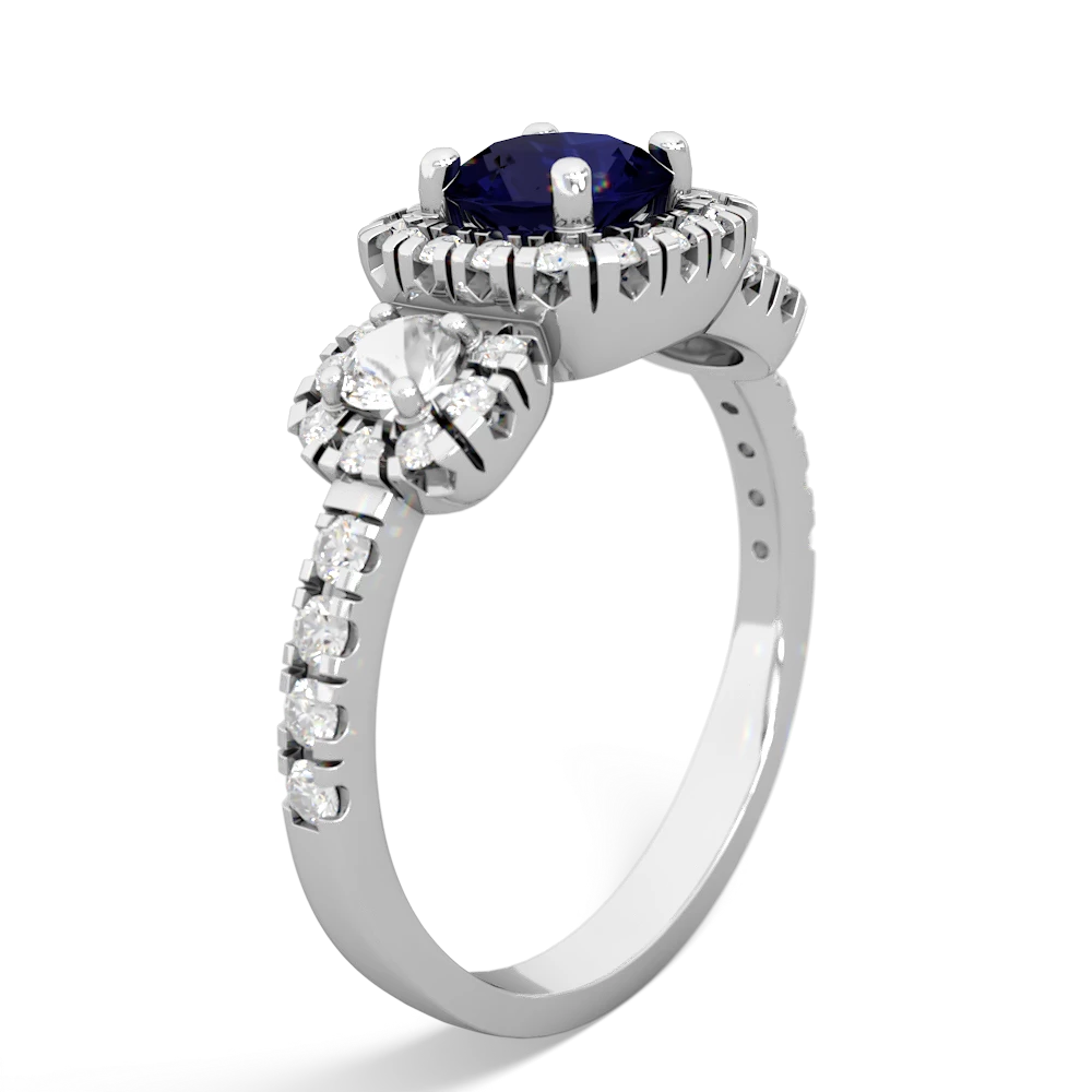 Sapphire Regal Halo 14K White Gold ring R5350