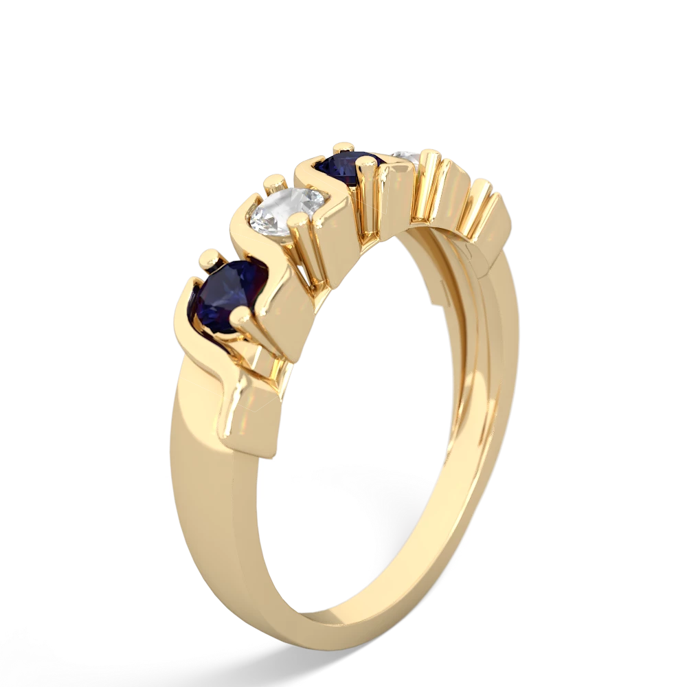 Sapphire Anniversary Band 14K Yellow Gold ring R2089