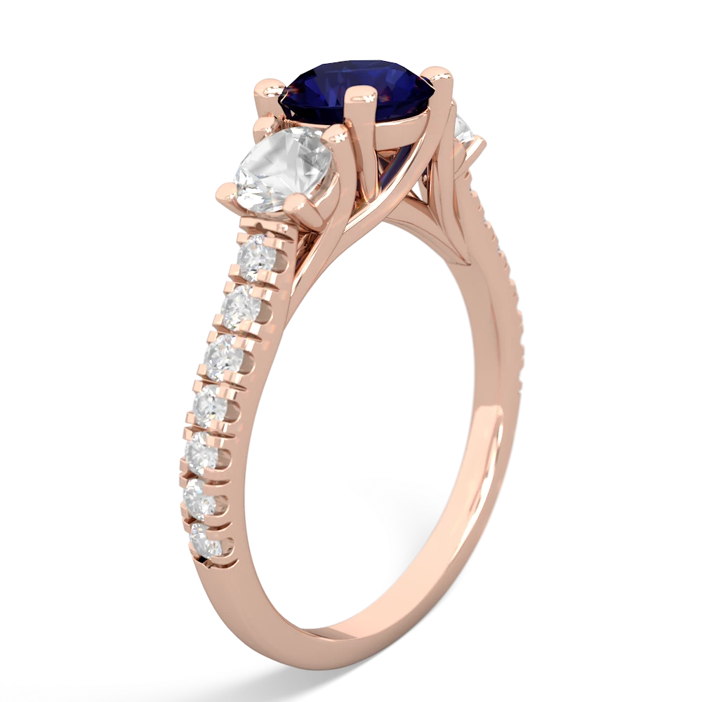 Sapphire Pave Trellis 14K Rose Gold ring R5500