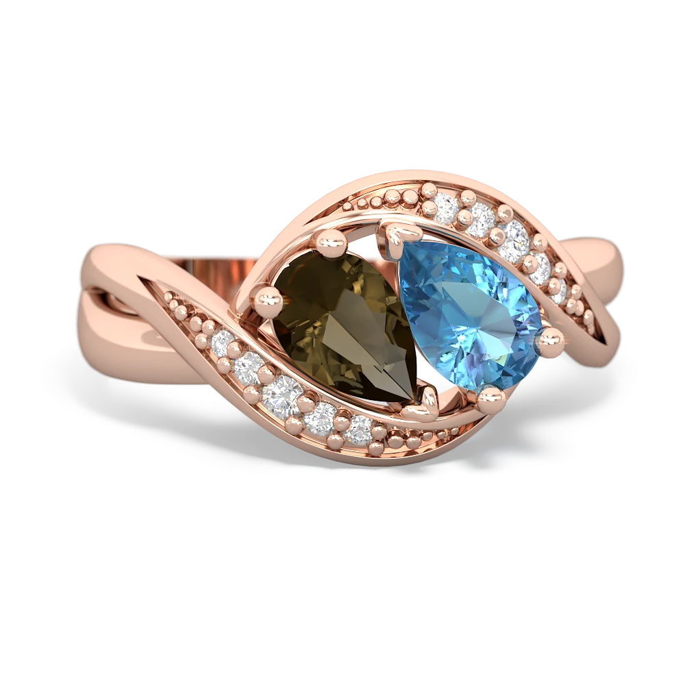 Smoky Quartz Summer Winds 14K Rose Gold ring R5342