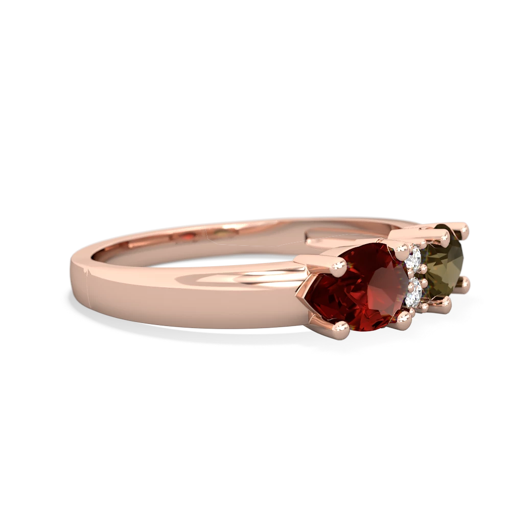 Smoky Quartz Pear Bowtie 14K Rose Gold ring R0865