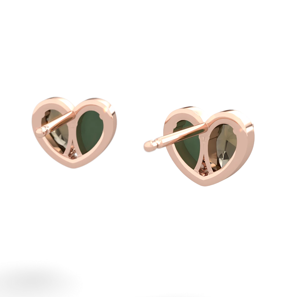 Smoky Quartz 'Our Heart' 14K Rose Gold earrings E5072